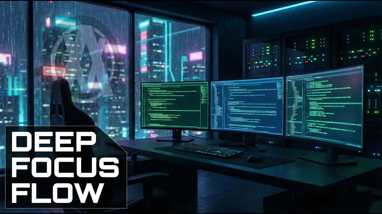 Deep Code Flow: 2 Hours Cyberpunk Ambience for Programming & Hacking 🖥️ ...