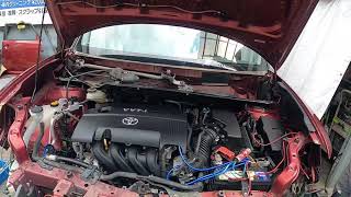 ＮＺＥ151Ｎ　カローラルミオン　ボンネット外していきます!(^^)!　NZE151N  外し方　取り外し 取り付け