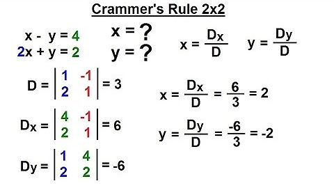 PreCalculus - Matrices & Matrix Applications (32 of 33) Using Cramer