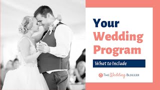 Why Should You Have a Wedding Program?
