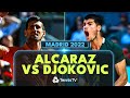 Carlos alcaraz vs novak djokovic firstever match  madrid 2022 extended highlights