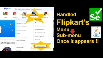 How to handle drop down menu in Flipkart web page #sdet #interview #java #qa  @SDET-tech