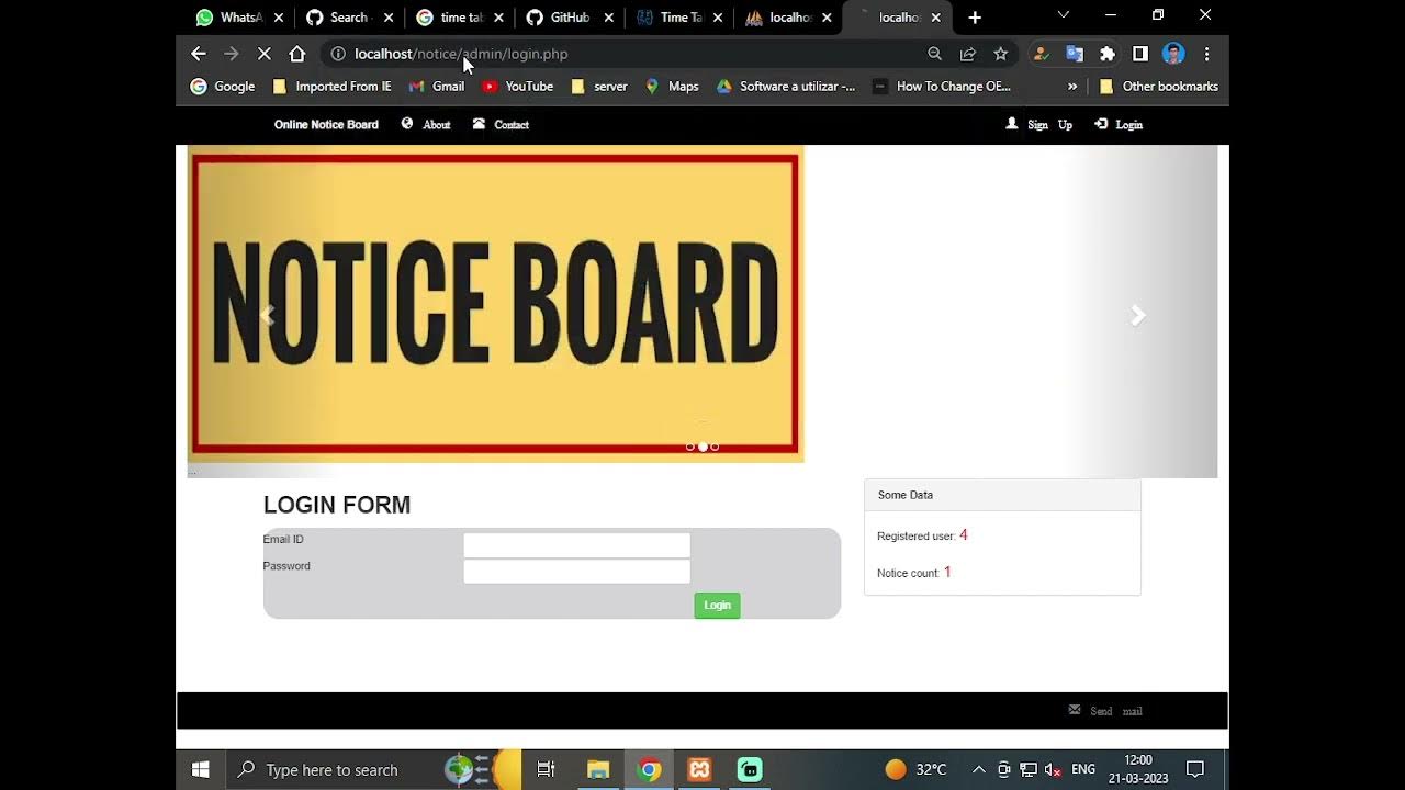 online notice board YouTube