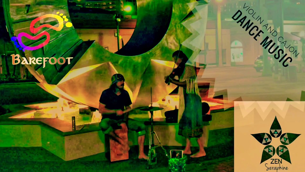 Violin and Cajon Dance Music Street Perfromance - YouTube