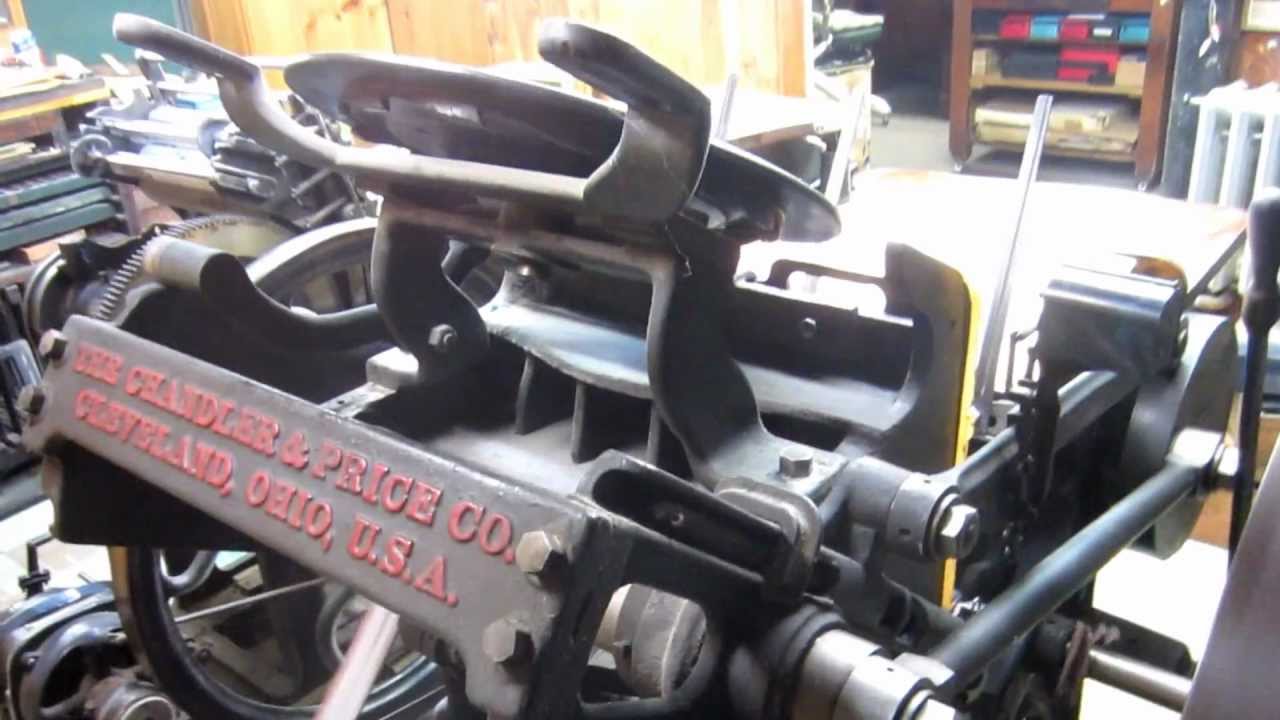 Chandler & Price letterpress (old style) manufactured in Cleveland