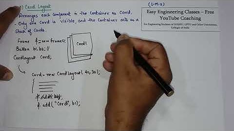 L78: Java Layout Managers in AWT | Border, Card, Flow, Grid Layout | Java Programming Lectures Hindi