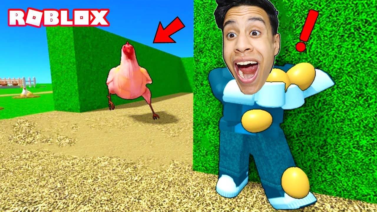 لعبة الغميضة التحول و الهروب من الفرخة الشريرة (سرقنا البيض)😂🔥| roblox