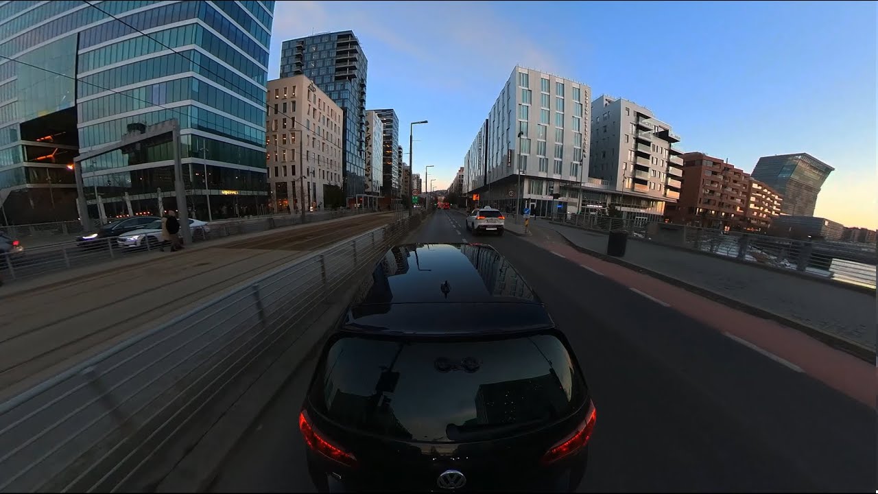 Volkswagen Golf R driving around Oslo | 4k | Oslo Opera house, Bjorvika, Ekeberg