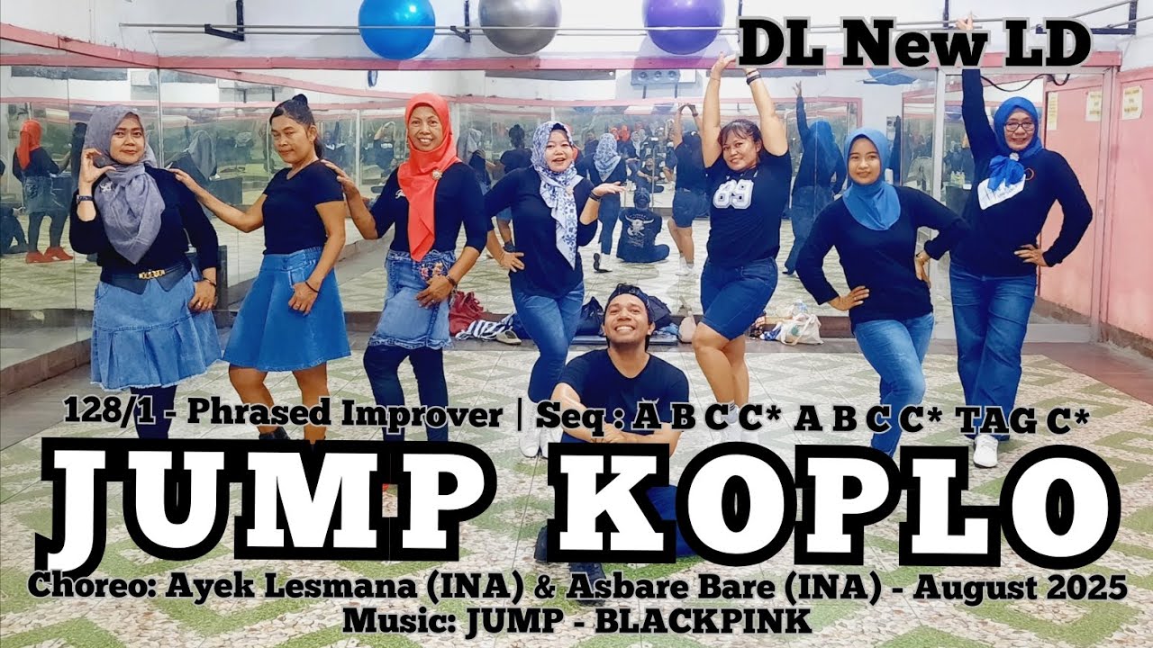 JUMP KOPLO Line Dance | Phrased Improver | Ayek Lesmana (INA) & Asbare Bare (INA) - August 2025