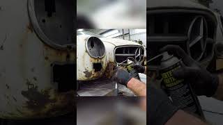 ASMR Mercedes-Benz Restoration Part 2 | Heavy Dirt & Rust Inspection #asmr#shorts #restoration