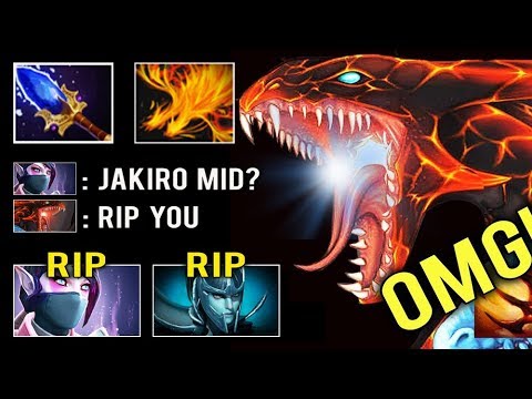 CRAZY Mid Jakiro Counter TA -160 Attack Speed Epic Wombo Combo vs Team Carry 7.24 Dota 2