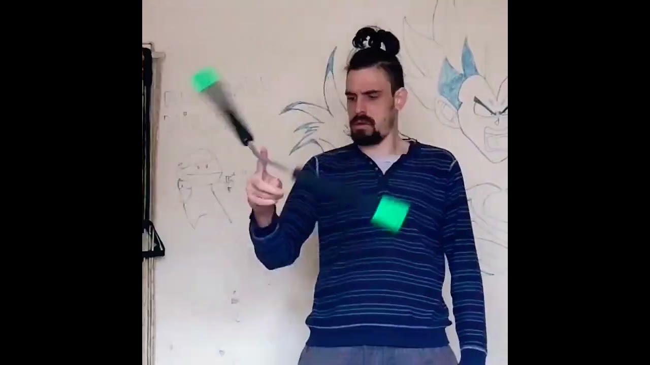 nunchaku combo infinity finger spin into butterfly, Eagle claw.