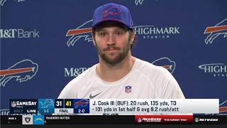 Josh Allen POSTGAME INTERVIEW: Buffalo Bills beat Detroit Lions 41-31 in Week 2