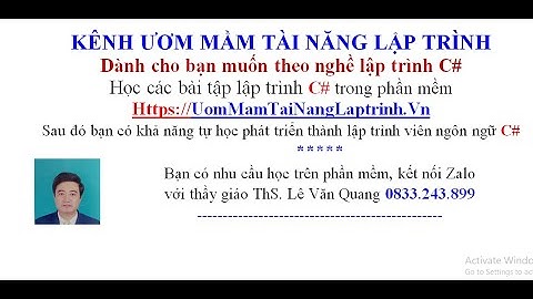 C# Bài 3: Đọc dữ liệu từ file-xử lý dữ liệu đọc được, so khớp mật khẩu trong lập trình C#