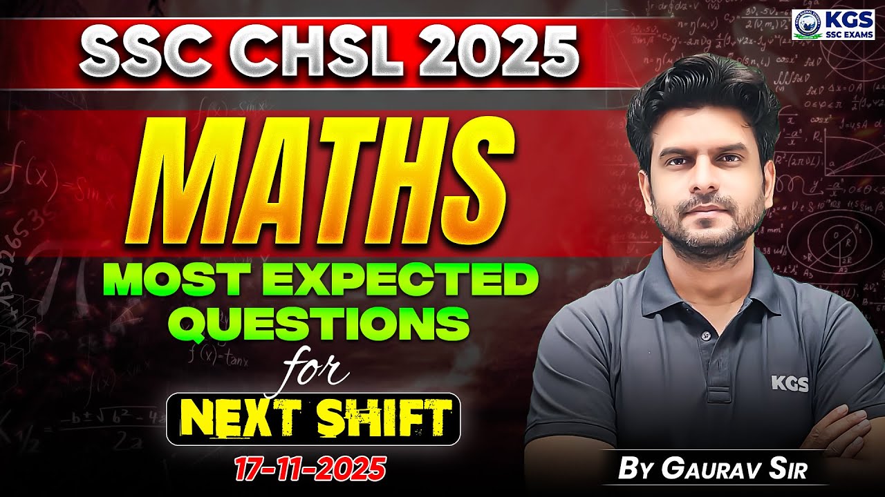 SSC CHSL 2025 Maths Most Expected Questions | Part 1 | SSC CHSL Maths ...