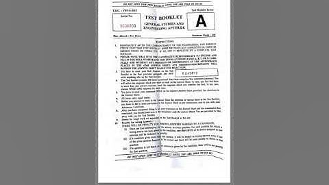 ESE 2019 Question paper General Studies & Engineering Aptitude download link in description