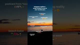 Instagram captions for your vacation pics | #shorts #instagram #instagramcaptions #captionideas