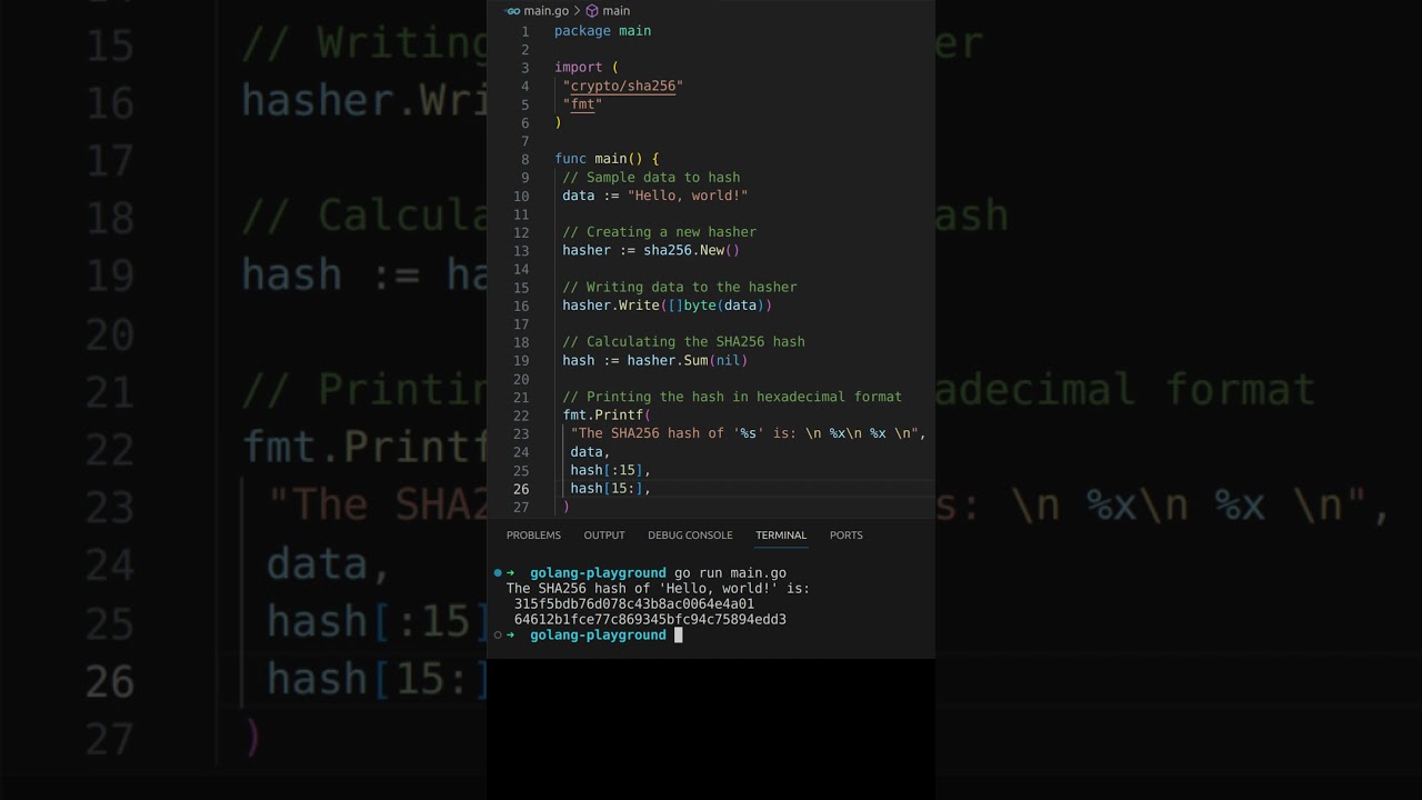 GoLang Cryptography: Using SHA256 Hashes - YouTube