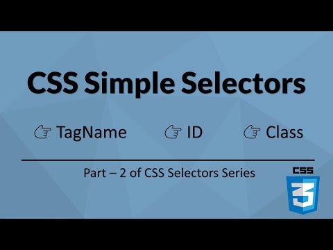 CSS Simple Selectors | Selenium WebDriver | CSS Selectors |