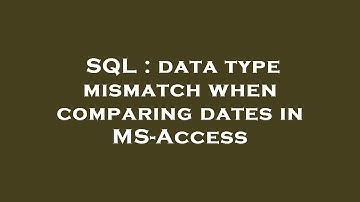 SQL : data type mismatch when comparing dates in MS-Access