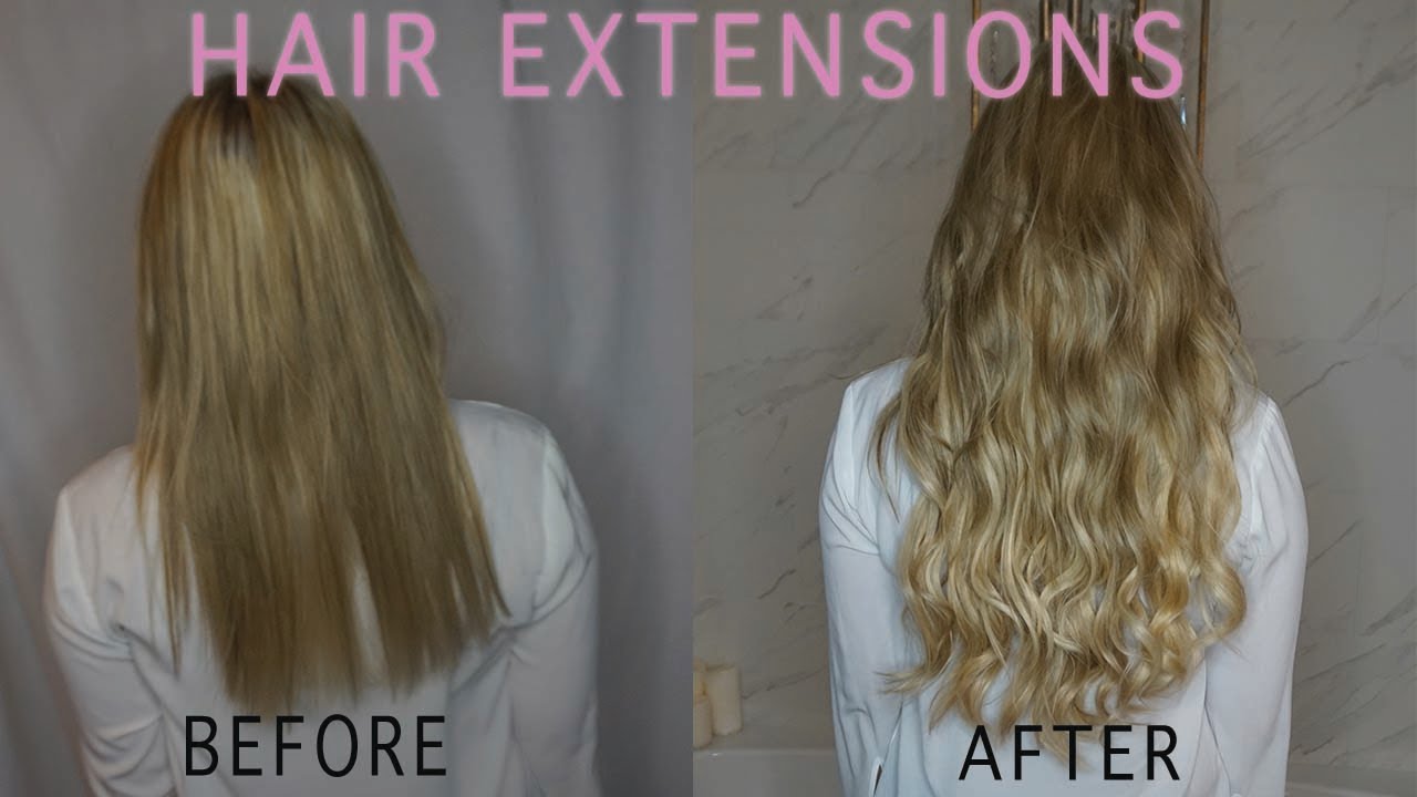 Hair Extensions Transformation. Hand beaded wefts damage free! YouTube