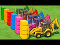Transporting With Colors | Bales Transport With CAT JCB In Fs22 | Farming Simulator 22 