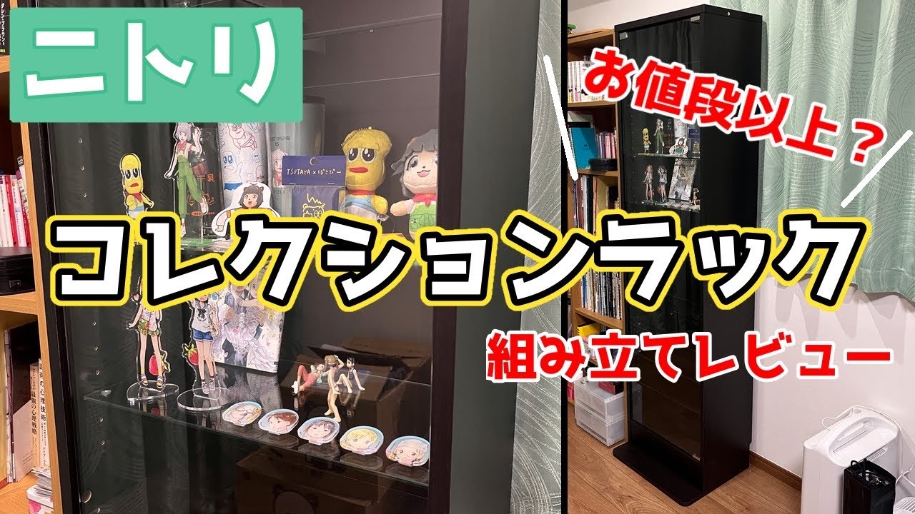 【ニトリ】初めてのコレクションラック開封！組み立ててレビューしてみた！
