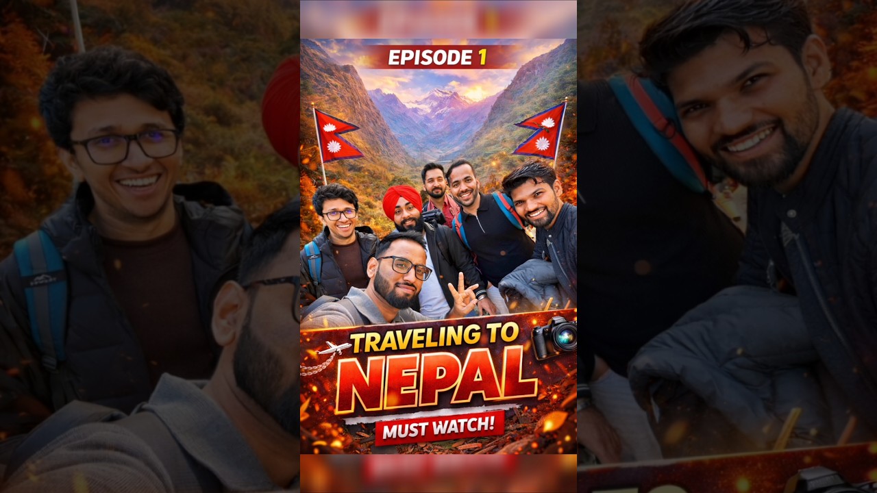 Nepal Trek Episode 1 | IGI Airport to Kathmandu ✈️ Himalayan Sunrise Views 