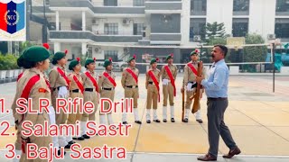 Ncc Rifle Drill || SLR Salami Sastra | Sastra Shirt | At School 🫡🇮🇳#ncc #video #ytstudio #trending