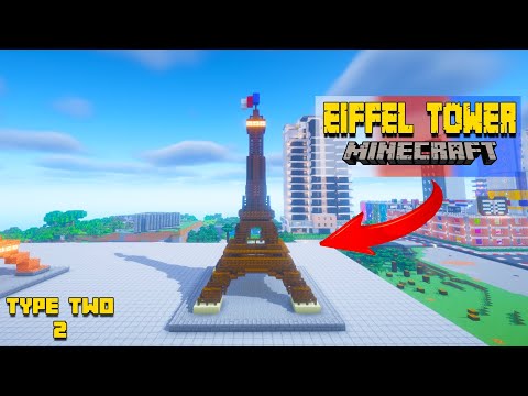 Building a Wooden Eiffel Tower in Minecraft