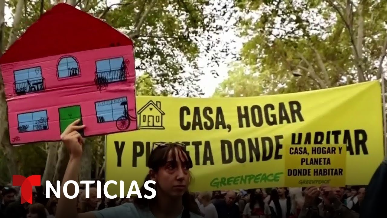 Españoles protestan contra el aumento en los precios de los alquileres ...