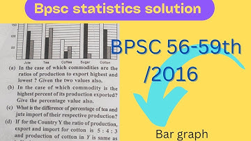 Bpsc 56-59th /2016 DI solution|| Bar Graph