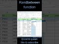 Generate Random Numbers in Excel with RANDBETWEEN | Excel Tutorial in Hindi