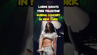 Lorde Shouts Free Palestine During Concert In New York