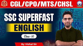 SSC CGL/CHSL 2024 | SSC Superfast Series | English Previous Year Question (Class 10) by Vishal Sir