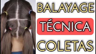 BALAYAGE Técnica de COLETAS color CARAMELO