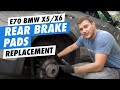 DIY How to replace rear brake pads on 2007-2013 BMW X5, X6 E70 E71