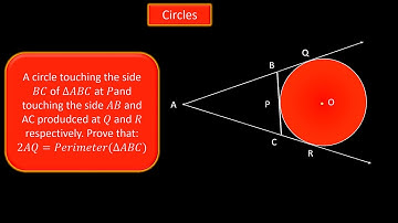 A circle touching the side BC of triangle ABC at P and touching....Prove that: AQ = perimeter of ABC