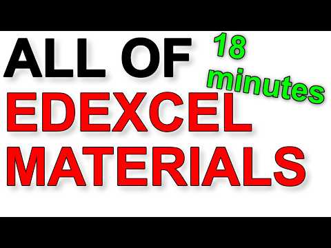 ALL of Edexcel Materials in 18 Minutes - A Level Physics Revision