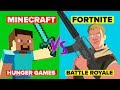 Minecraft Hunger Games VS Fortnite Battle Royale - Can Minecraft Overtake Fortnite