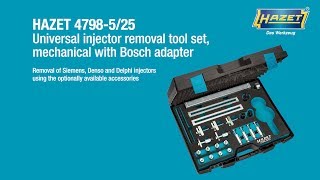 HAZET Universal injector removal tool set, mechanical with Bosch adapter 4798-5/25