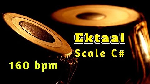 Tabla | Ektaal | Madhyalaya | Scale C# | 160 bpm | Tanpura [Pa Sa] | HD Quality Sound | Tabla Online
