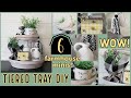 ⭐NEW!! TIERED TRAY DIYS & 6 FARMHOUSE MINIS~Dollar Tree and Thrift Store DIYS~Farmhouse DIYS