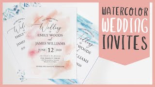 3 Easy DIY Watercolor Wedding Invitations