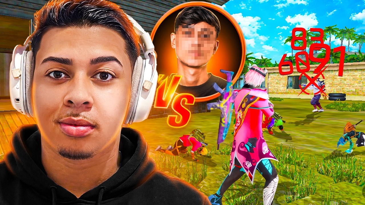 JOGANDO APOSTADO CONTRA STREAMER ATÉ ELE PEDIR TELA! FREE FIRE