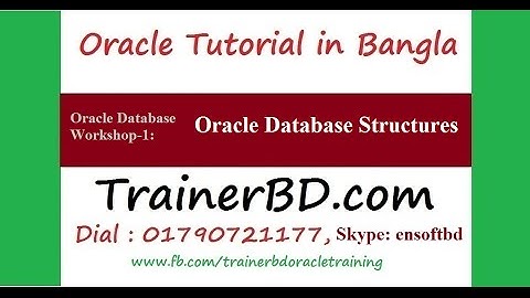 Oracle Database Tutorial-W1-01-Oracle Database Structures