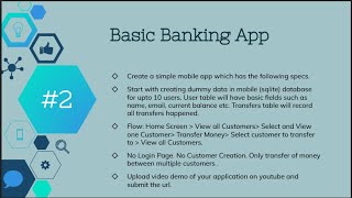Basic Banking App| JAVA | Android Studio | Transfer Amount from one person to another | App