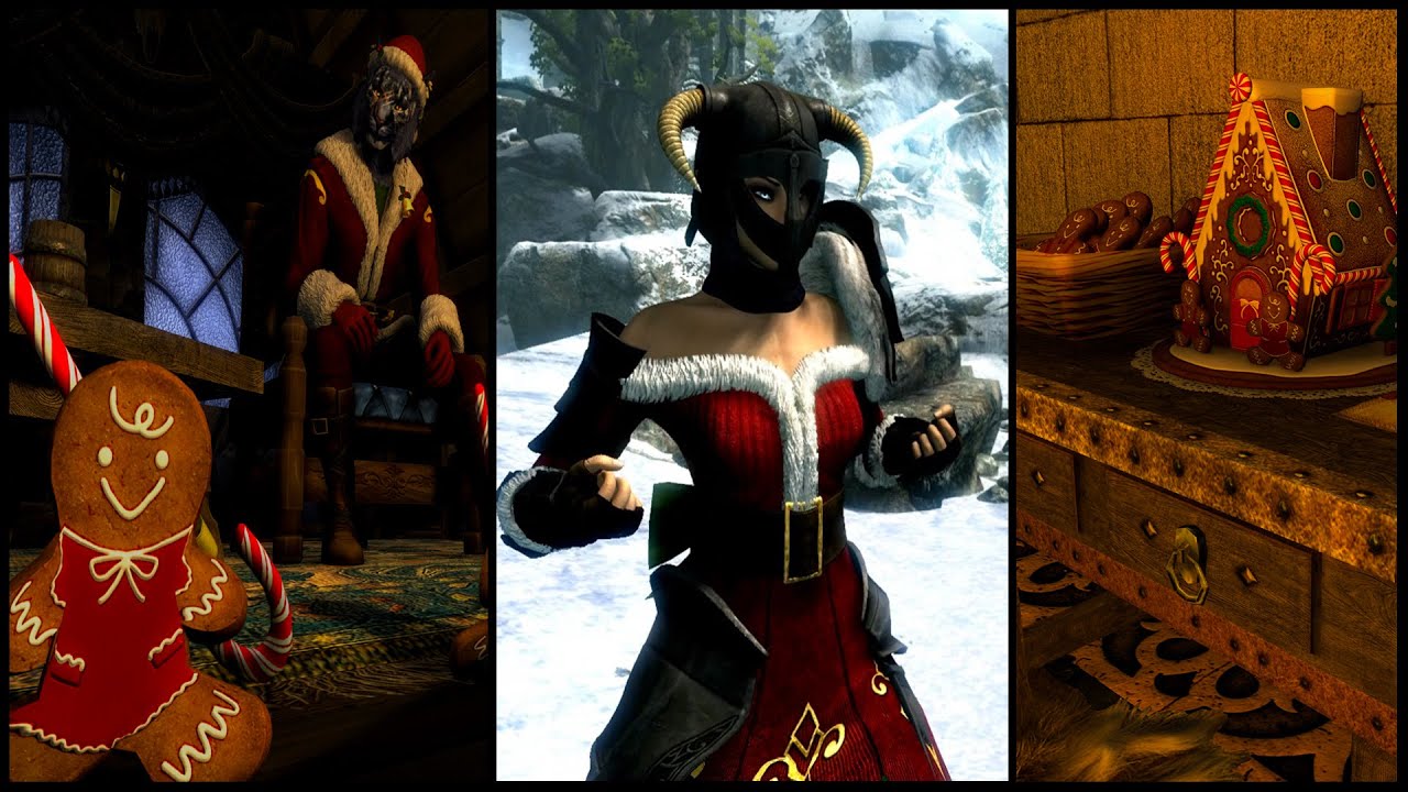 Gingerbread Atronachs - A Skyrim Christmas Mod (trailer)