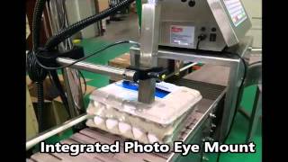 CIJ Citronix Printer Coding Egg Cartons w/Excellent Print Quality