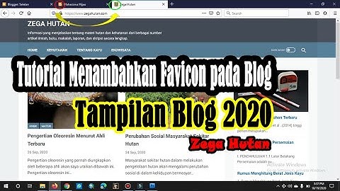Tutorial Menambahkan Favicon pada Blog Tampilan 2020